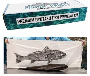 Fishin' Prints Premium Gyotaku Fish Printing Kit - Large Cloth Sheets 36"x18" - DIY Craft for Anglers - Taxidermy Alternative - Remember The Catch