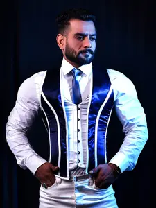 Men corset vest - Satin Male Corset