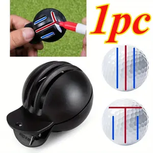 Golf Ball Marker, Alignment Tool, Alignment Precision, Three-Line and T-Shape Template, Putter Aid, Men's Golf Accessories, Gift for Golf Enthusiasts, Training Equipment