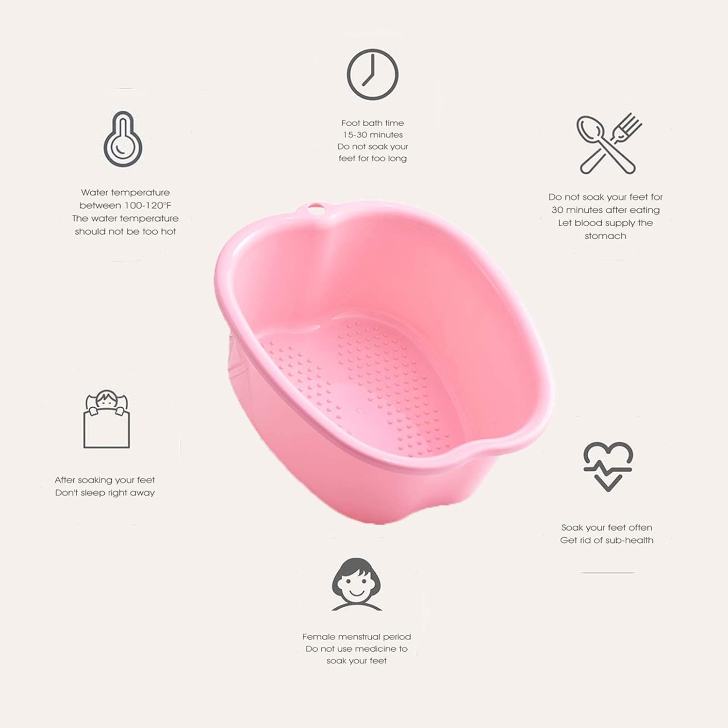 Foot Soaking Tub Large Plastic Foot Basin Bath Spa Tub Feet Massage for Soaking Foot,Toe Nails, and Ankles,Pedicure,Improved Sturdy Portable Feet Tub for Women and Men (Pink) Foot Soaking Tub Large Plastic Foot Basin Bath Spa Tub Feet Massage for Soaking Foot,Toe Nails, and Ankles,Pedicure,Improved Sturdy Portable Feet Tub for Women and Men (Pink)