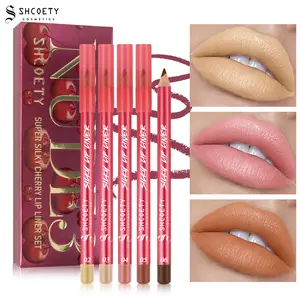 SHCOETY 12pc Long Lasting Lip Liner Set Matte Easy coloring Waterproof, Sweat-Resistant, Long-Wear & Natural - Highly Pigmented Crayons for All-Day Glam - Perfect Smudge-Proof Valentines Day Gift