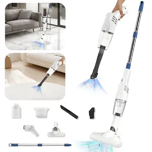 Portable Cordless Stick Vacuum Cleaner, 2-in-1 Handheld Design, 6000Pa Powerful Suction, USB Rechargeable for Home, Car, Hair Cleaning