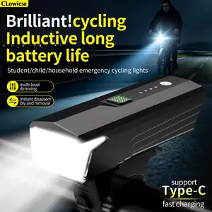 5-Position Light Sensor Bike Lamp High Lumen Night Riding, Easter Cycling LED Bicycle Headlight, Super Bright USB Rechargeable Outdoor Lighting