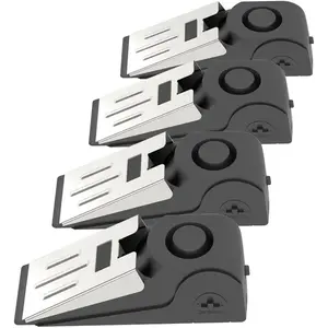 4 Packs Upgraded Door Stop  Portable Wedge Door Stoppers   120db Entrance Alert Loud Door Stop  for Travel  Apartment or Dorm  Included (4 Packs)