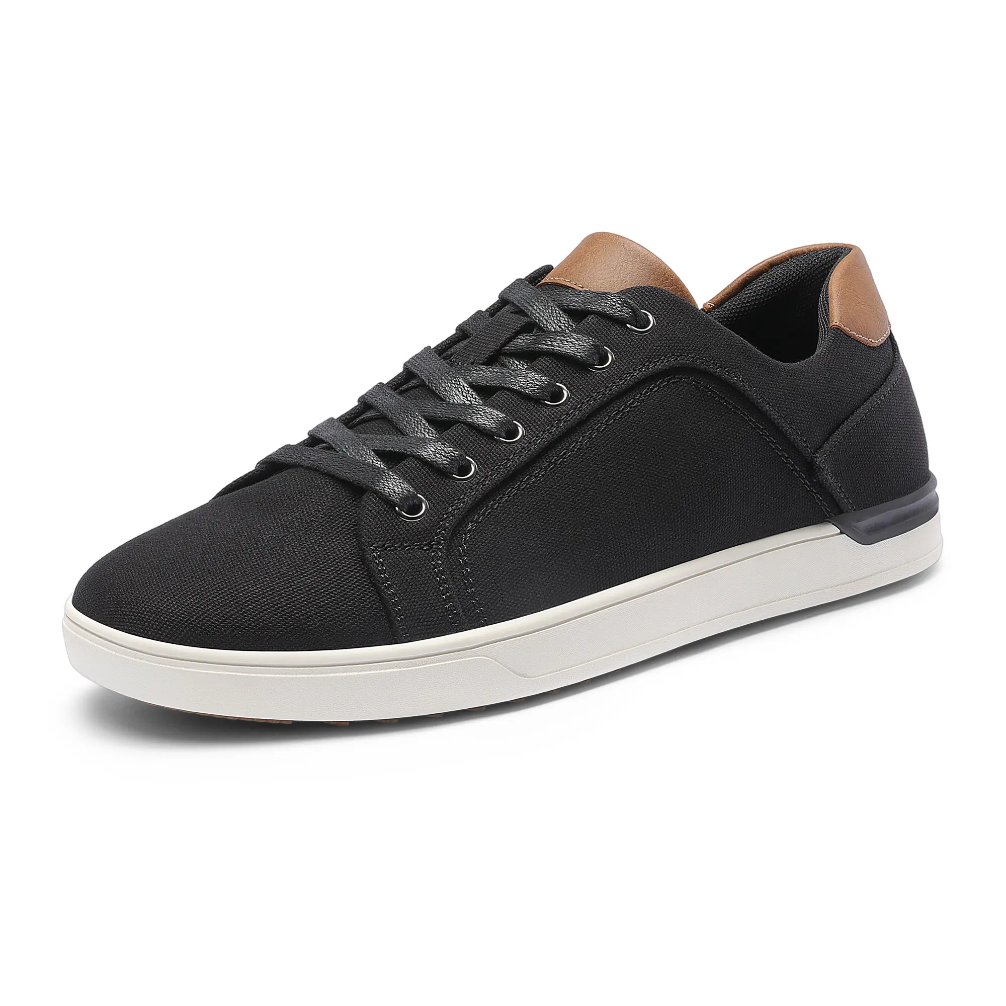 BRUNO MARC Anniversary Men's Classic Casual Canvas Low-Top Sports Shoes - Lace-Up, Round-Toe, Lightweight, Shock-Resistant Soft Sole, Breathable Mesh, Cushioned EVA, for Everyday Walking, Simple Fit