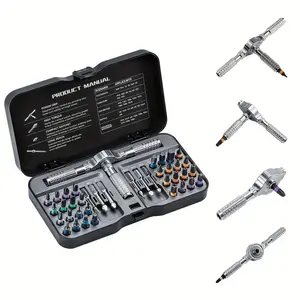 Compact DIY Tool Set, 24-In-1 & 42-In-1 Magnetic Screwdriver Kit, Multi-Functional Handheld Tools, Removable T-Handle Design