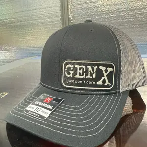 Gen X, I just don’t care, black carbon silver patch