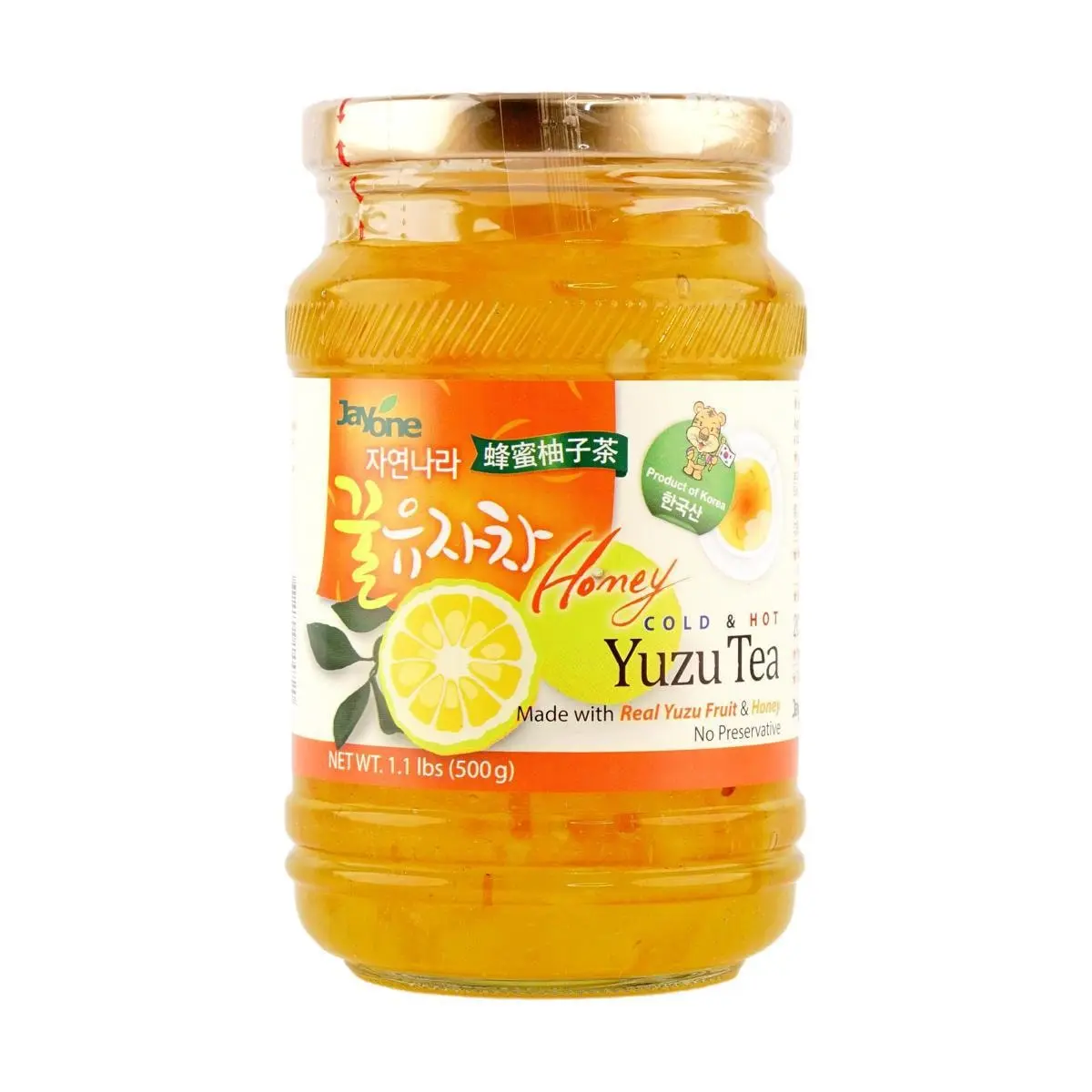 JAYONE Korean Yuja Honey Tea 500g - Authentic Citron Marmalade for Drinks, Baking & Desserts