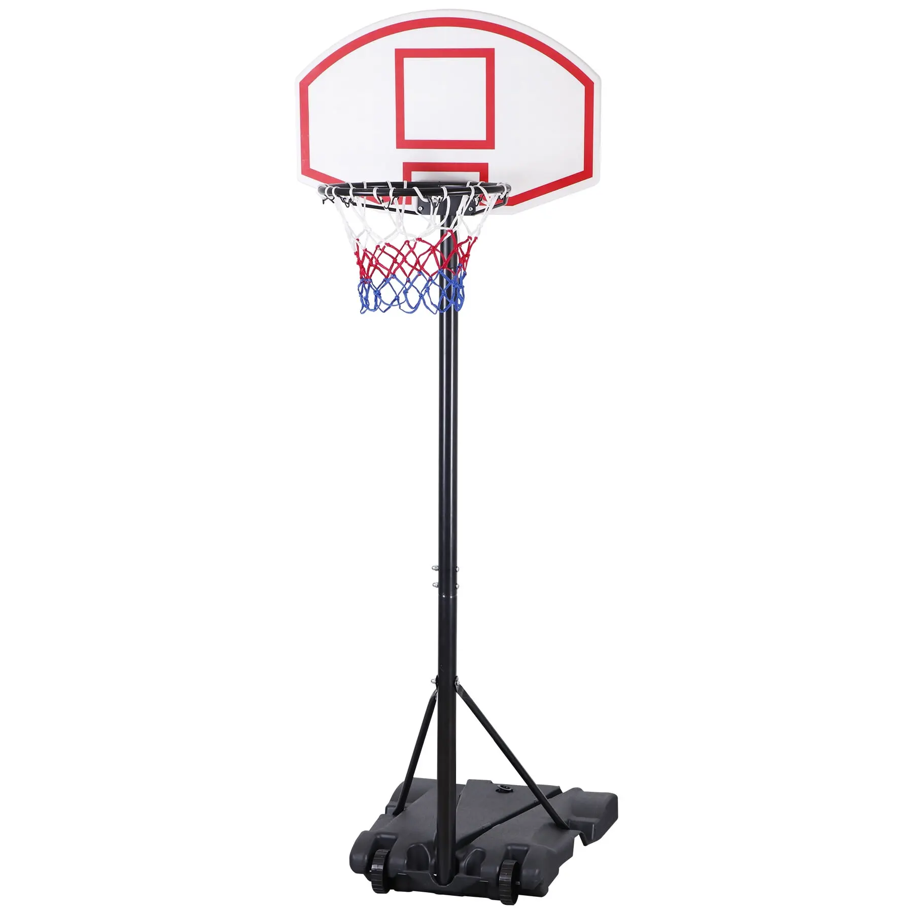 ZENY Height Adjustable Basketball Hoop System Set, 5.5-6.8ft/7.2-9.2ft, Steel Frame Training Equipment with Wheels for Family & Friends All Ages, Easy Setup Indoor Playground Use