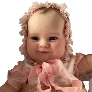 TopLink Handmade 50cm 20inch Reborn Baby Doll with 3D-Paint Skin & Blood Vessels Soft Vinyl Cloth Body Lifelike Newborn Girl Art Toy for Toddlers Birthday Gift