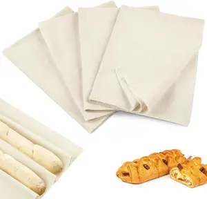 4PCS Tea Towels for Baking Sourdough, 14x18.8 Inch Reusable Thick Bread Towels for Proofing, Bread Cloth for Baguettes, Pastry, Loaves