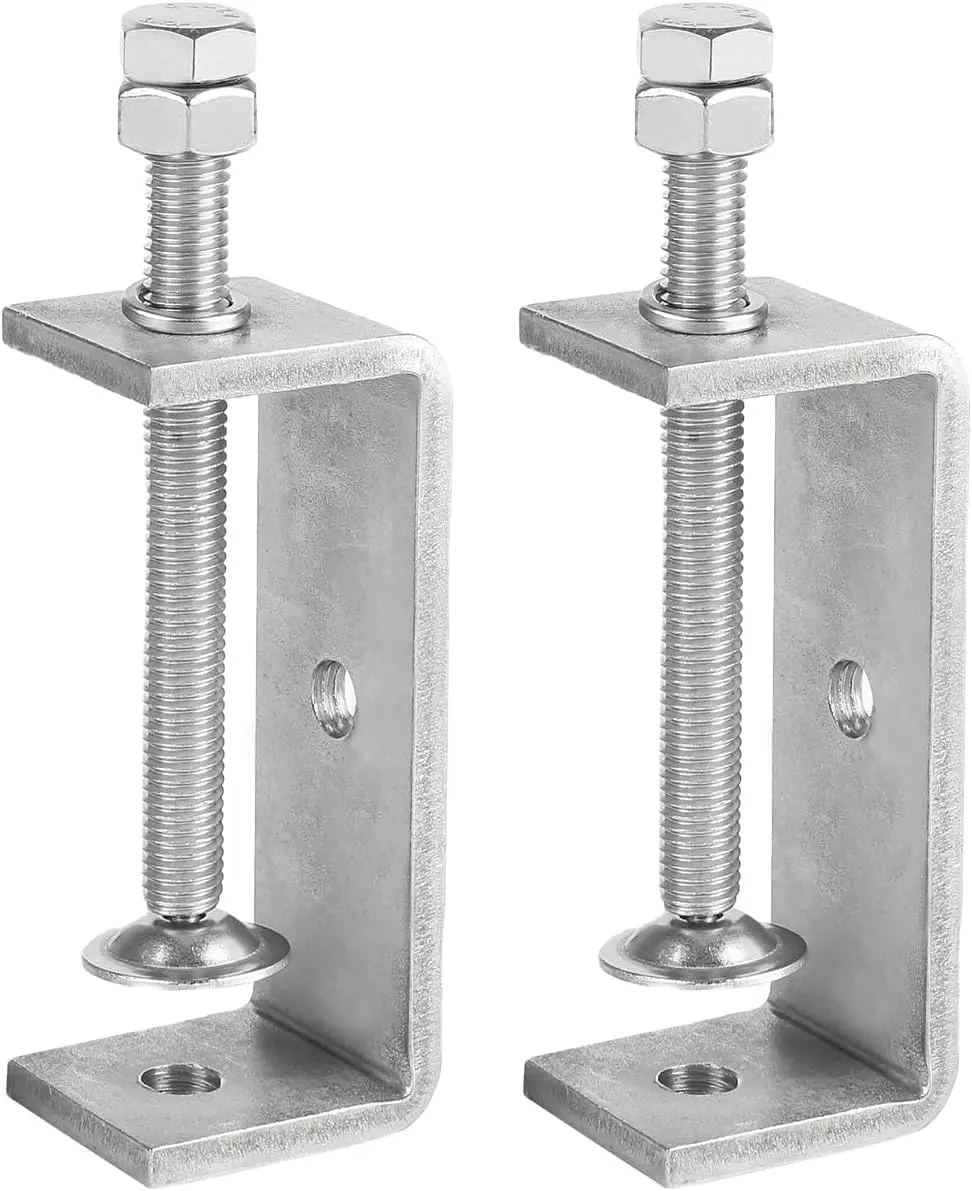2 Pack 304 Stainless Steel C Clamp 3-3/8 Inch C Clamps for Woodworking and Welding MountingSuitable for  and Professional Use