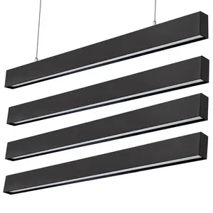 SEURON 4 Pack LED Shop Lights for Workshop 4FT 50W Up and Down Lighting Link Type 0-10V Dimmable LED Linear Light Linkable Light Fixture for Garage Basement Hanging or Flush Mount 6000 Lumens Ultra-Thin Recessed Light Bar for Kitchens and Offices