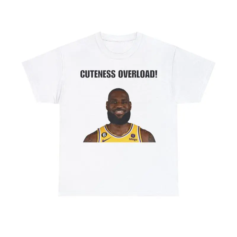 Youth & Adult My Glorious King LeBron James Cuteness Unisex Heavy Cotton T-Shirt - Perfect for Basketball Fans and Comedy Enthusiasts Meme Menswear Top