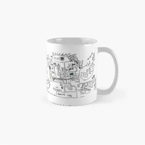 Petey's Lumon Map (Severance) Coffee Mugs, Office Mug - White Mug