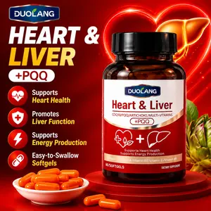 DUOLANG Heart & Liver Vitality Support - Reduced Coenzyme Q10 100mg + PQQ 10mg & Artichoke Extract - 60 Count 30-Day Supply - Non-GMO, Gluten-Free - Premium Formula for Daily Energy & Organ Wellness - Fitness, Healthcare