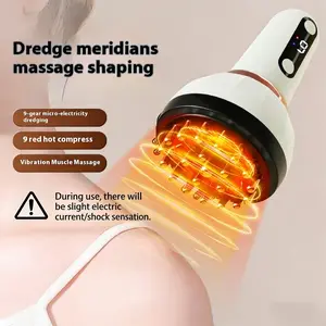 9Speed Electric Scraping Massager Lymphatic Drainage Roller Meridian BrushHome Massage Cupping Device Full Body Relaxation Handle
