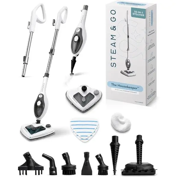 Steam & Go 10-in-1 Multi-Surface Steam Mop - Deep Clean with Heat