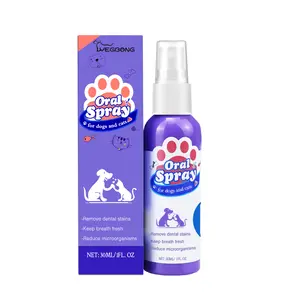 Yegbong Cat and Dog Teeth Cleaning Spray, Removes Dental Stains, Freshens Breath, Pet Oral Care Spray