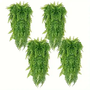 Artificial Hanging Plants, Fake Fern Wall Decor, Artificial Ivy Plant, Indoor Outdoor UV Resistant Plastic Decoration, Elegant Artificial Plants