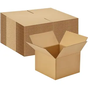 30 Pack 6x6x4 inches Small Shipping Boxes Brown Corrugated Cardboard Boxes for Packing, Mailing, Moving, Business