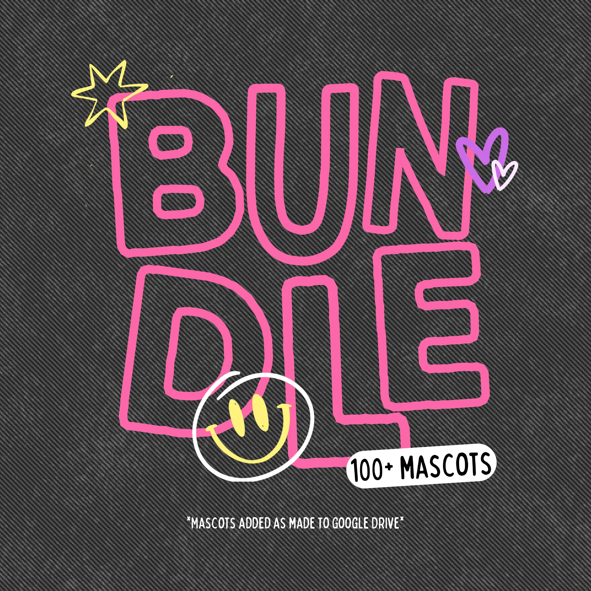 Mascot Doodle Y2K PNG Bundle | Original Designer (Digital Download)