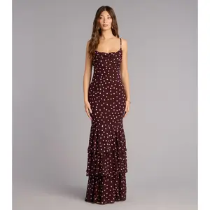 Jodie Polka Dot Chiffon Mermaid Formal Dress