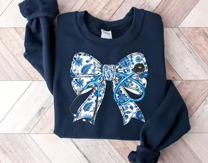 Nurse Stethoscope Bow Sweatshirt - Blue Ribbon Shirt for Nurses - Pullover, Fabric