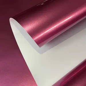 Ultra Glossy Pink Metallic Car Vinyl Wrap Film With Air Release Self Adhesive Car Motorcycle Wrapping DIY Sticker Decal Car Decals Decal For Cars
