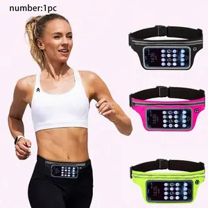 Outdoor Sports Waist Bag, Touch Screen Waterproof Running Belt Pouch, Unisex Fitness Casual Phone Holder, Men Women Jogging Gym Bag, Jogging Equipment