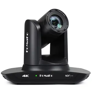 FoMaKo NDI Camera AI Auto Tracking HDMI PTZ Camera 20x Optical Zoom LAN USB3.0 HDMI PTZ Camera for Church Services Worship Education, PoE 1080P60 (Support NDI 6 & NDI HX3) FMK20UH NDI-B(Black)