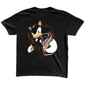 Energy Drinks Mtn T-Shirt, Shadow the Hedgehog Graphic Tees, Game Shirt, Unisex Tshirt, Gifts Shirt, Menswear Womenswear Streetwear, Aesthetic, Heavyweight Cotton Comfort Top Regular Fit Y2k Affliction Clothes