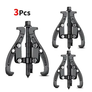 SnapFixMate 3 Jaw Inner Bearing Puller, Pilot Bearing Gear Puller for Auto with Reversible Jaws, Heavy Duty Gear Extractor Tool for Automotive Wheel, Pulling Kit for Motorcycle Car SUV (6 inch)