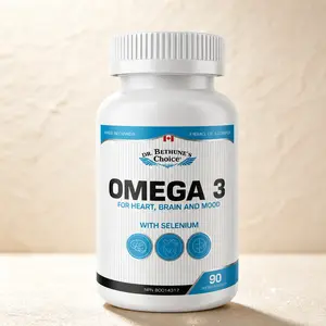 Dr. Bethune's Choice Omega-3 Fish Oil – Ultra High EPA & DHA, rTG Formula with Vitamin D3, Burpless Softgels, Wild-Caught Deep-Sea Source, Easy to Swallow