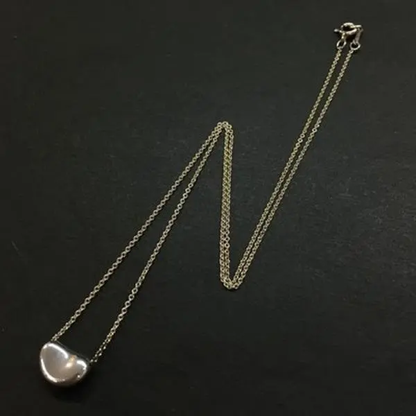 Pre-owned Tiffany&Co. Silver 925 Peretti Bean Pendant Necklace 12527264306/264267