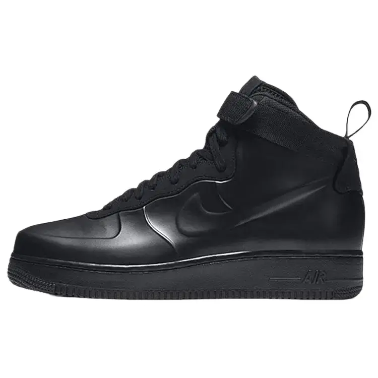 NIKE Men's Air Force 1 Foamposite Cup 'Triple Black' Sneaker with Molded Overlays, Round Toe, Lace-Up for Casual Sports & Everyday Wear, Classic, Male, Solid