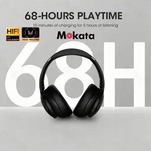 Mokata23 Ultra Low Latency Over Ear Headphones Hi Fi Sound Wireless Wired Gaming Sports Headset Foldable Design Bluetooth Noise Cancelling Multi Platform quiet comfort immersive dual mic noise cancellation daily commute play time Game Electronic Earbud