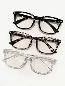 Unisex Anti-Blue Light Eyeglasses Set, Comfortable Lightweight Design, Daily Wear Essential, Plastic Frame, All Seasons Use, FDA Approved