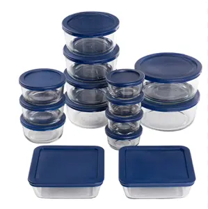 Glass Food Storage Containers with Lids, 30 Piece Set