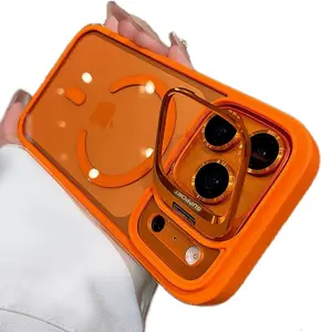 HISTORYOO Case For Apple For iPhone 17 16 15 14 13 12 Max Plus Pro Magnetic Mobile Phone Case with MagSafe Camera Ring Holder, Military-Grade Protection, Anti-Fall, Non-Yellowing, Wireless Casing Protector Cover, Black Silicone