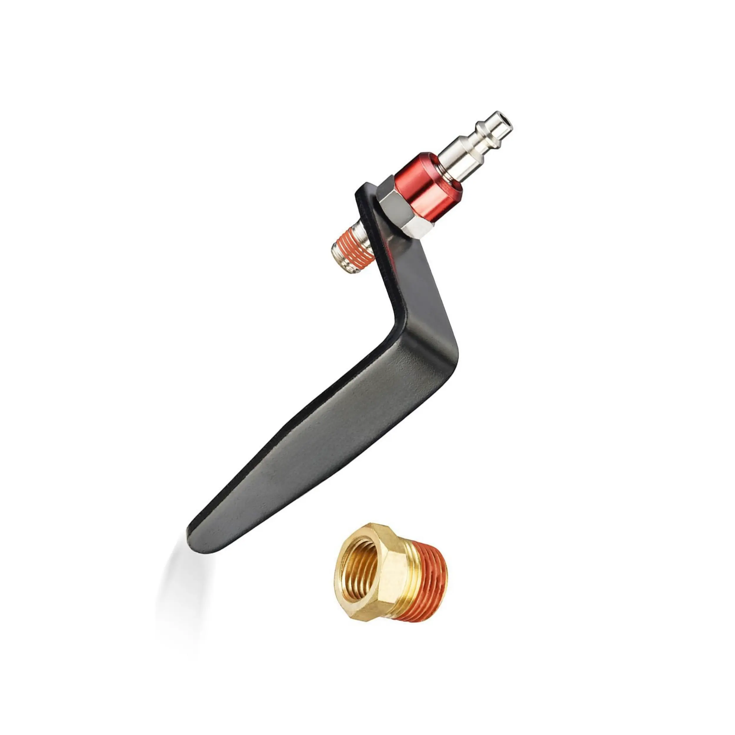 Hanging Tools Aluminium Steel Pneumatic Framing Nailer Hook Hanger - Lightweight but Sturdy Tool Organizer, Adjustable Easy-Install Design, 3/8" to 1/4" Air Swivel Fitting Adapters, 1-Piece Brass Fitting