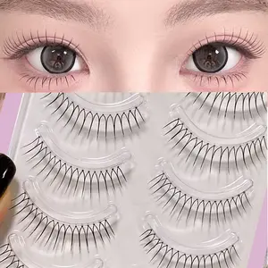 W6+Black Encryption Girl Group False Eyelash! Love Bean girl group on camera with entire U-shaped Korean style eyelashes
