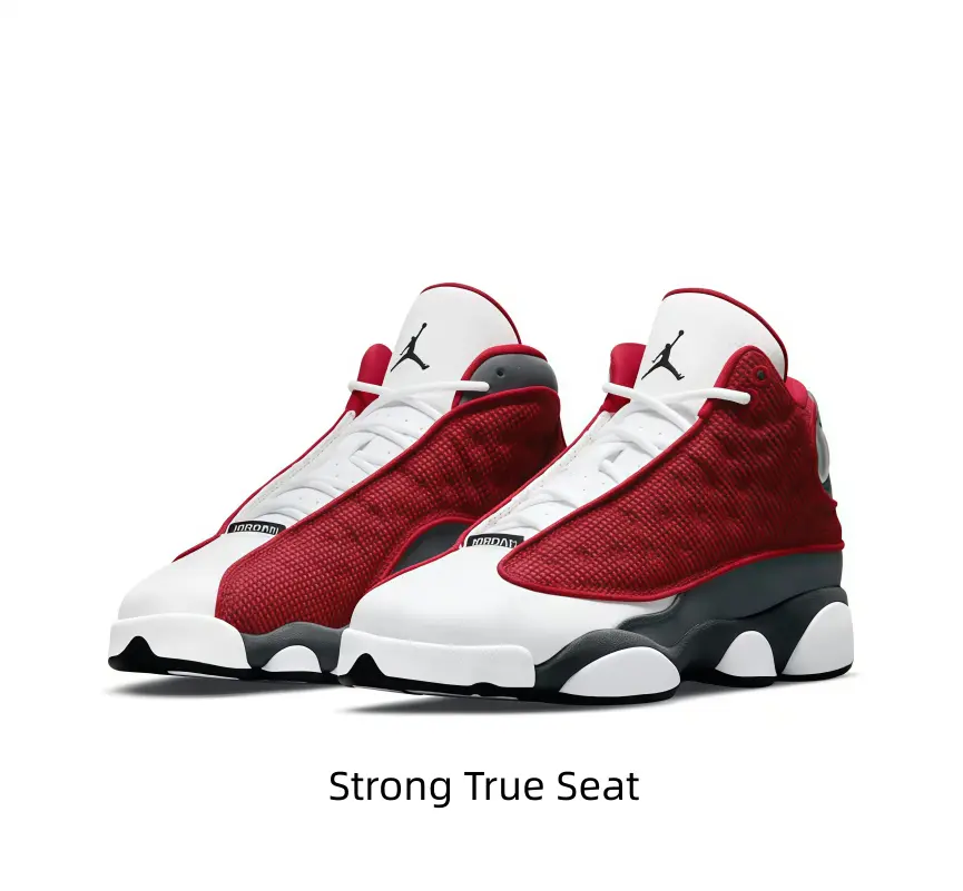 Vibrant red white mesh leather high-top sneakers liven up casual daily outfits! Breathable woven textured side panels, white laces, grippy gray-white segmented sole, matches tees, jeans and sport streetwear seamlessly.