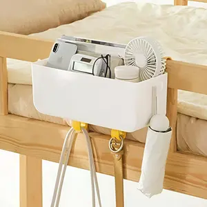 Bunk Bed Shelf for Top Bunk Bedside Shelf Accessories for Bunk Bed with Hooks for Bed Rail
