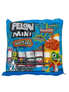 MINI Pelon Pelo Rico Surtido, 18 Pack Bag of Spicy Mango, Watermelon, Chamoy Mix, flavored soft candy Mexican candy Dulces Mexicanos Dulce De Tamarindo Sweet