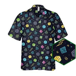 [NEW] DnD Hawaii Shirt, Dice Print Shirt, Dungeon Master Gift, Roleplaying Game Apparel, Geek Outfit, Dungeons and Dragons shirt
