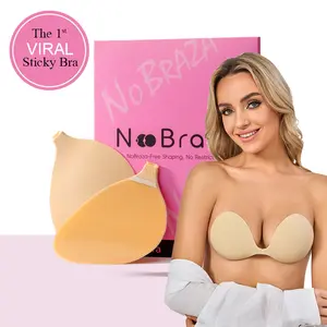 NoBraza Push up Sticky Bra Silicone AdhesiveLift Bra Invisible Traceless Sweatproof Perfect for Strapless Dresses Parties Weddings Travel & Valentine's Dates