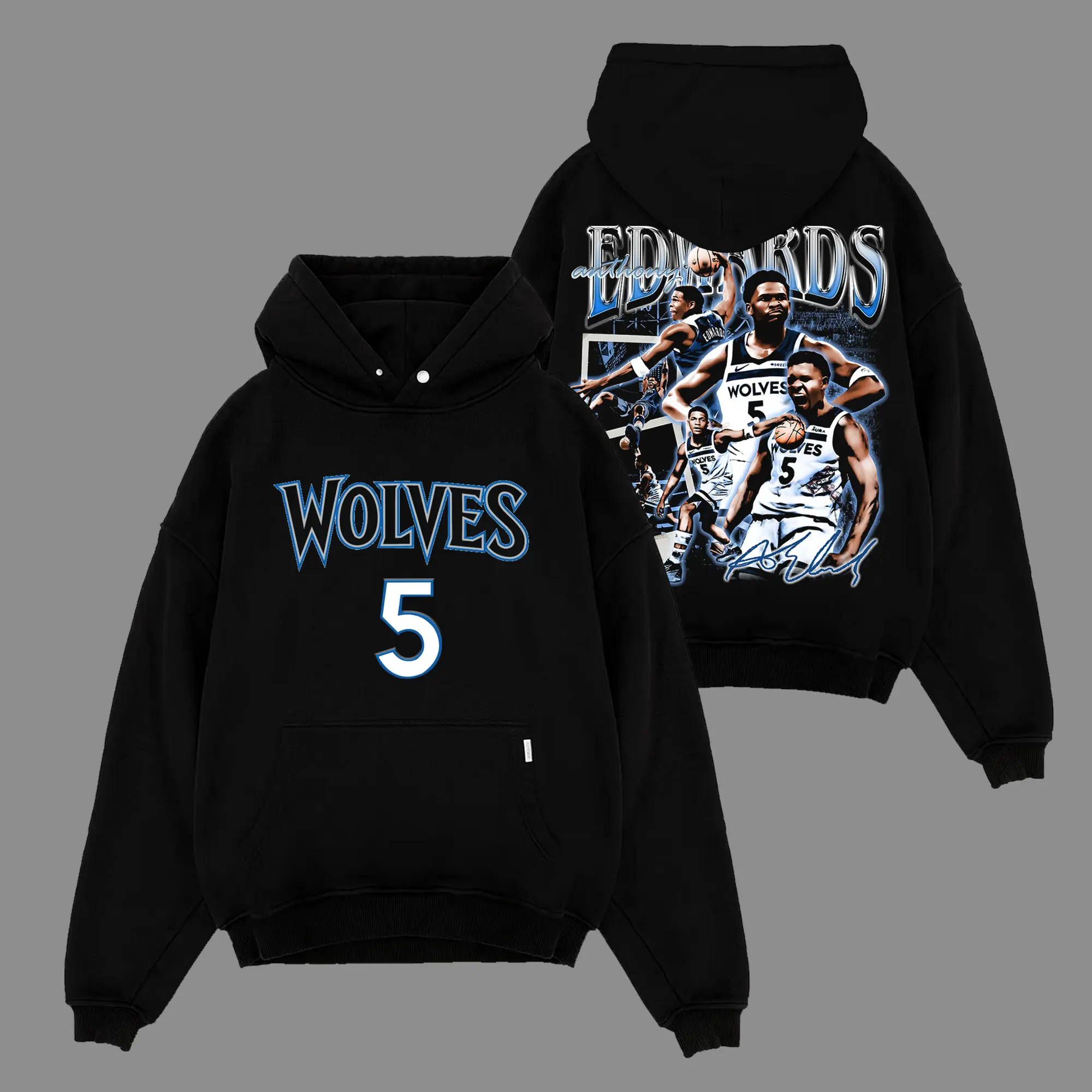 [Go-Sports] Anthony Edwards 'Ant' For Wolves Nation Premium Cotton Hoodie Sweatshirt T-Shirt (Made In US), Ant-Man Hoop Fans Shirt, Game Day Outfits, Gift For Wolves Basketball Fans, Basketball Graphic Tee Hoodie