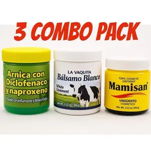 Arnica Gel + VAQUITA BALSAMO BLANCO 240G COMBO WITH MAMISAN 200G- MOISTURIZING AND REPIRING SKIN CARE HYDRIATING OINTMENT - MOISTURE Body Care Hydrating