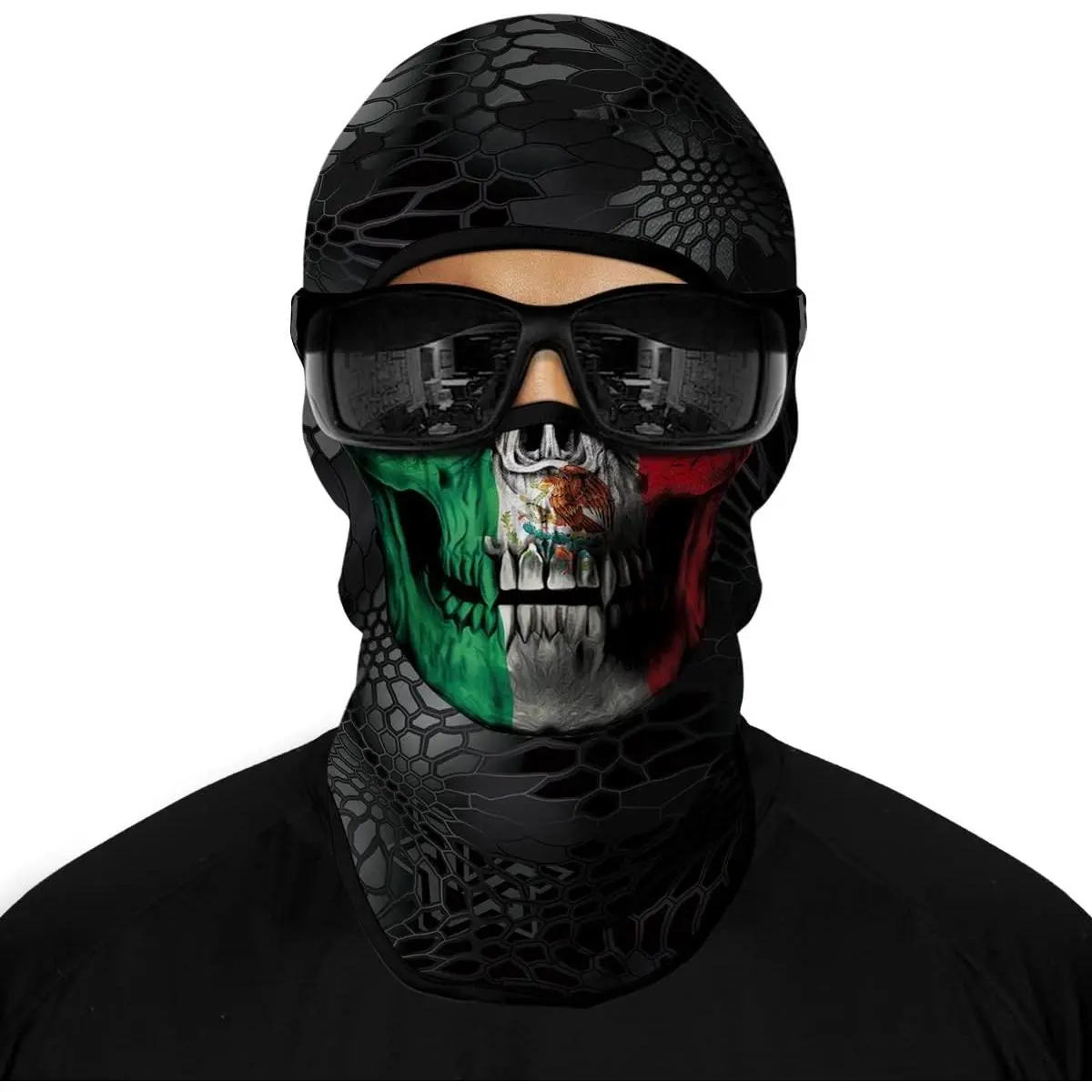 3D Balaclava Ski Mask Motorcycle Full Face Mask Outdoor Tactical Hood Headwear Mask Ghosts Skull Mask Men Women for Halloween pasamontaña para hombre